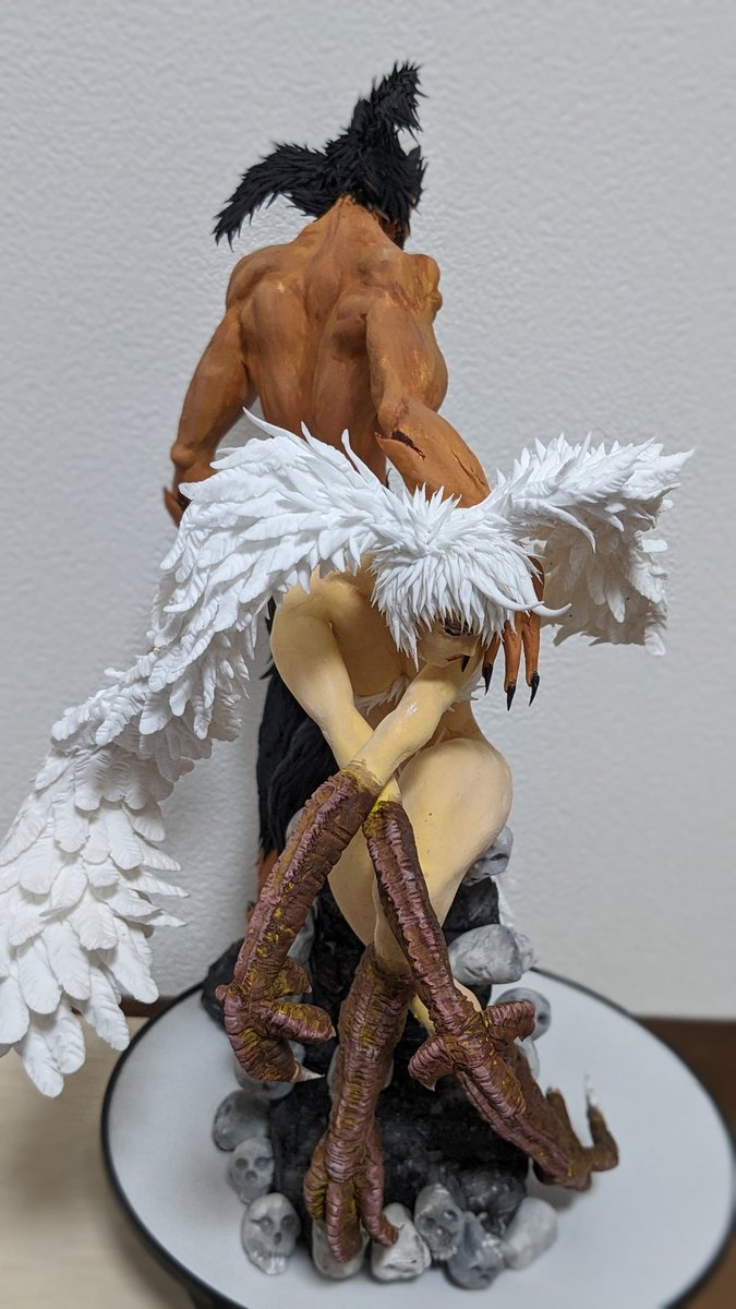 Yeorshure's tweet photo. 愛し合う２人にやがて訪れる
悲しき運命…。愛をテーマに
デビルマンフィギュア完成！！
#devilman #sirene #clayart
#樹脂粘土 #ハンドメイド
#フルスクラッチ #anime #アニメ
#ハンドメイド好きさんと繋がりたい #みんなで楽しむTwitter展覧会
#フィギュア撮影友の会 https://t.co/6zcZ6Ztp3E