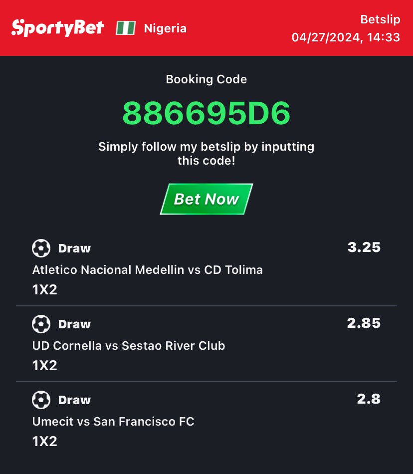 Best 3FTX on bc.game converted to sportybet🚨 886695D6 -sporty🧑🏿‍💻 Follow for conversion of codes to your preferred bookies! Retweet for larger audience😤🗣️