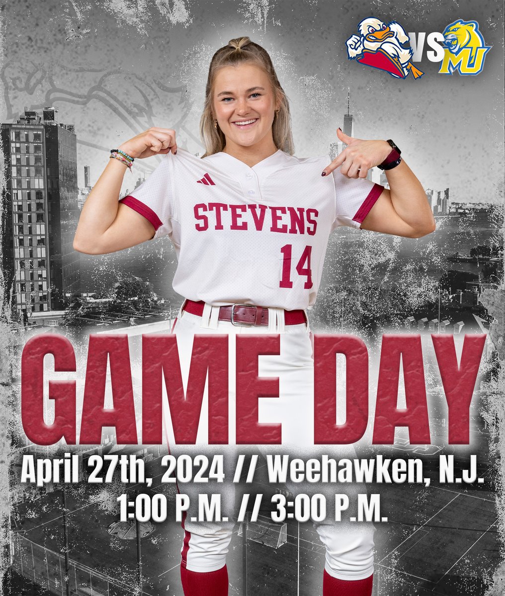 Trying to play our way into the postseason today! @StevensSoftball 🆚 Misericordia ⏰ 1 PM//3 PM 📍 Weehawken, N.J. 🏟️ Waterfront Park 📊 tinyurl.com/yamv4ry3 (G1) 📊 tinyurl.com/mwhezh8k (G2) 📺 tinyurl.com/45wkb4wf #AllRise #MACsb #d3sb