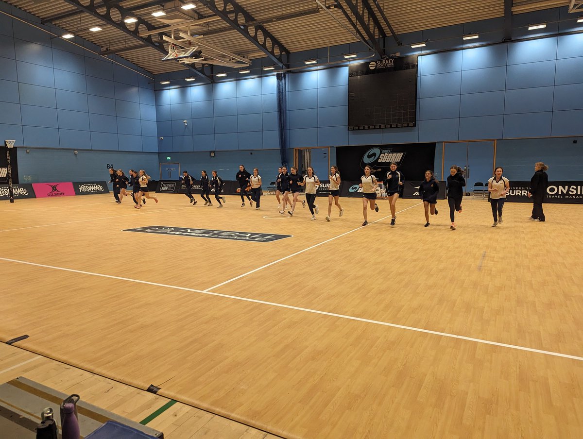 Year 10's warming up for their session with <a href="/SurreyStorm/">Surrey Storm</a> 
A fantastic opportunity and a great day ahead! Training session, followed by dinner and watching the professionals against <a href="/thundernetball/">Manchester Thunder Netball</a>