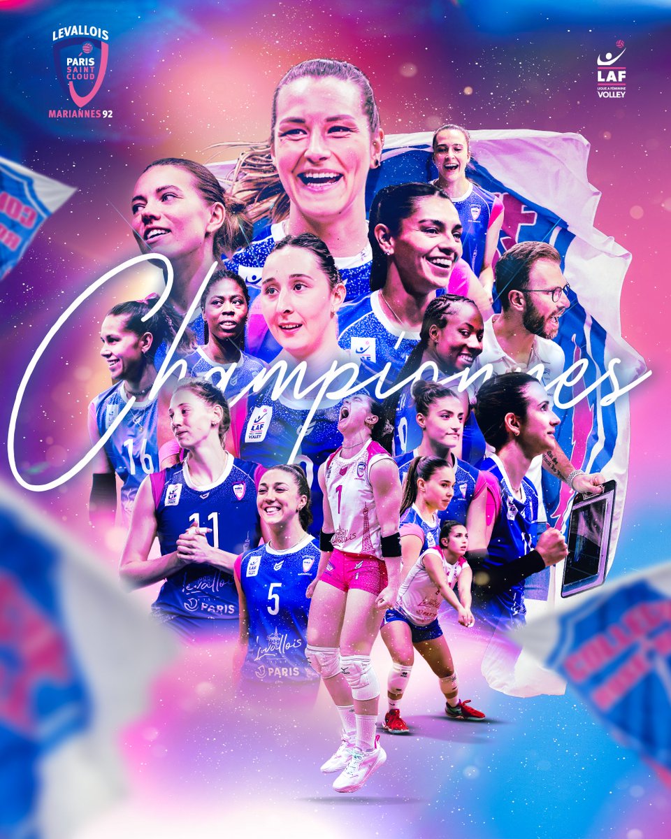 𝑪𝑯𝑨𝑴𝑷𝑰𝑶𝑵𝑵𝑬𝑬𝑬𝑺𝑺 🏆🔥 Elles l’ont fait !! @lesmariannes75 ont dompté une seconde fois les Neptunes de Nantes et s’offrent par la même occasion le titre de Championnes de France 23-24 !! ✨ Bravos mesdames 🫡👏 #championnes #playoffs #volleyball