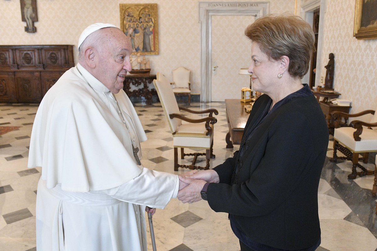 É sempre uma alegria estar com o Papa Francisco, amigo do Brasil e um homem profundamente comprometido com os destinos da humanidade. Foto: Vatican Media