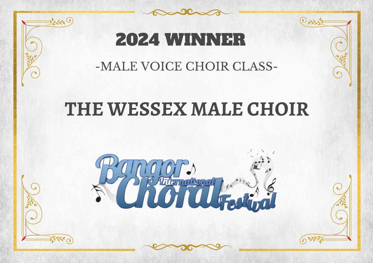 Congratulations to The Wessex Male Choir, winner of the Male Voice Choir Class and runner up, Portadown Male Voice Choir 🎶 #bicf2024
