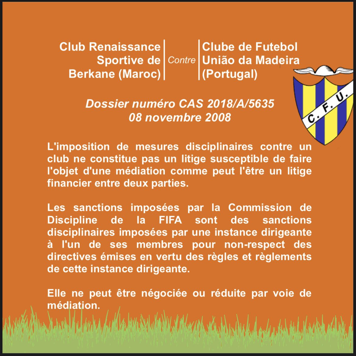 deryany_avocats's tweet photo. #RSB #RSBerkane #Maroc #CAF #CAFCC #CAFCL #TAS #CAS https://t.co/EeU2nuiLEs