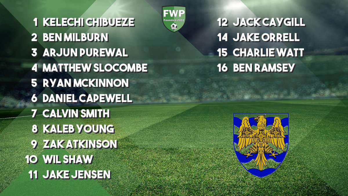 CONSETT AFC: Chibueze Milburn Purewal Slocombe McKinnon Capewell Smith Young Atkinson Shaw Jensen; SUBS: Caygill Orrell Watt Ramsey @PitchingIn_ fwp.co/pP6Q9B