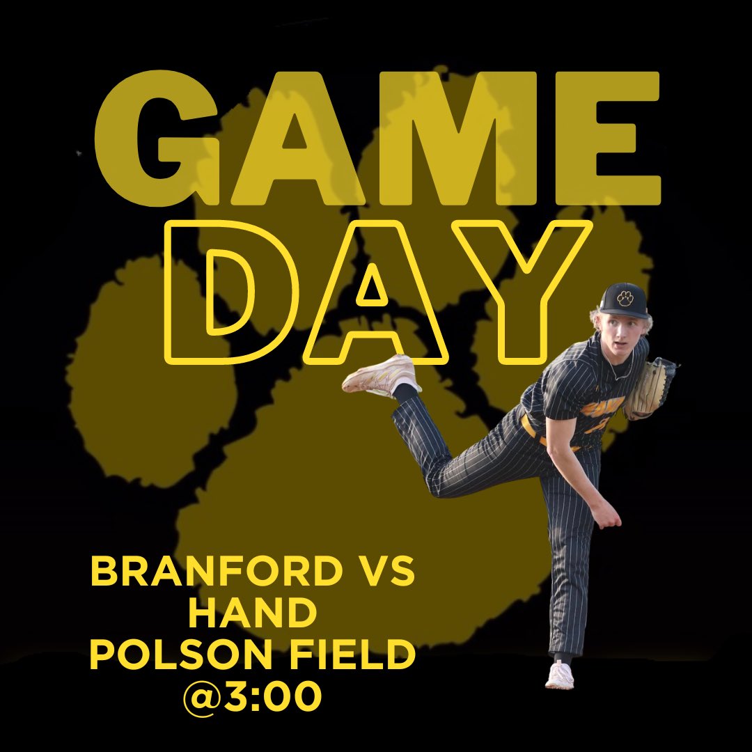 GAME DAY! 
🆚 Branford 
📍 Polson Field 
🕒 3:00
