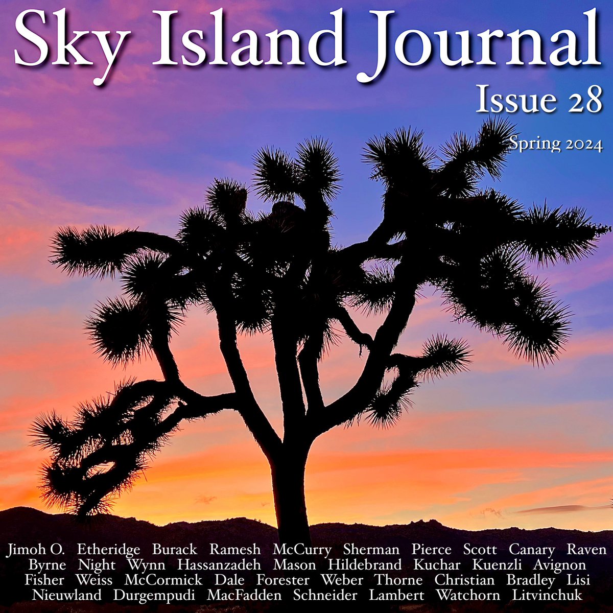It’s launch day! Our stunning Issue 28 features AMAZING authors and unique perspectives from all around the world. Whether you’re new to Sky Island Journal—or you’re already one of our over 150,000 readers in 150 countries—curl up, relax, and join us! skyislandjournal.com