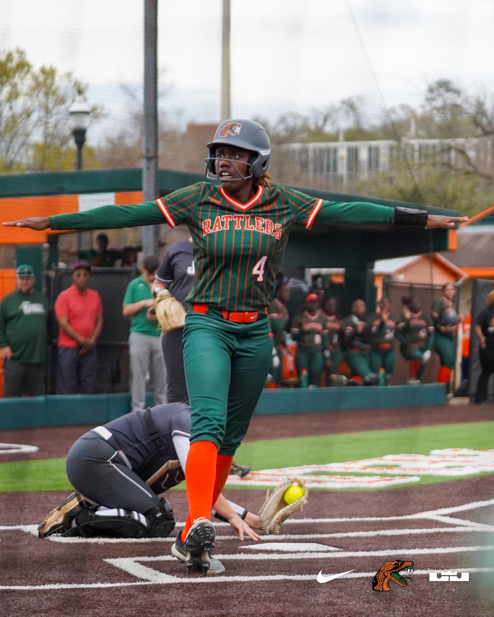 𝗦𝗘𝗡𝗜𝗢𝗥 𝗗𝗔𝗬 Rattlers will honor Mia Blasingane, Nyah Morgan, Amaya Gainer, and Nyomi Jones today at 11:25 a.m. as they play their final games on Veronica Wiggins Field. Come out and show these ladies love one more time! #FAMU | #FAMUly | #Rattlers | #FangsUp 🐍