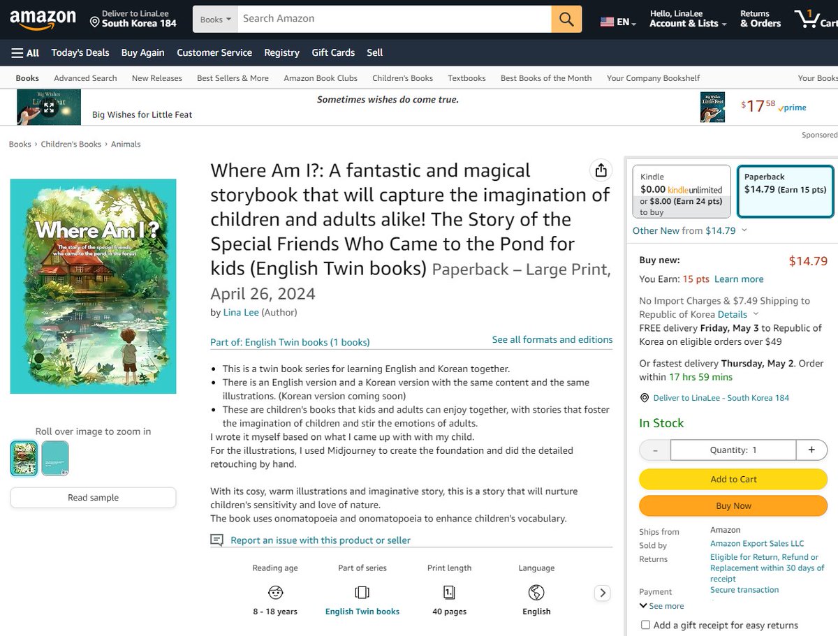 linalee_studio's tweet photo. ๐Published 2 books on Amazon!๐
Author : Lina Lee
๐<Where Am I?>
Children's book
https://t.co/IjzdPFdbJh (eBook, Paperback / 40 pages)
๐<50 cats that bring happiness Coloring book>
https://t.co/2bHWD6dhRu (Hardcover, Paperback / 100 pages)
#amazonbooks #kidsbooks #LinaLee https://t.co/OK3t1XpN0J