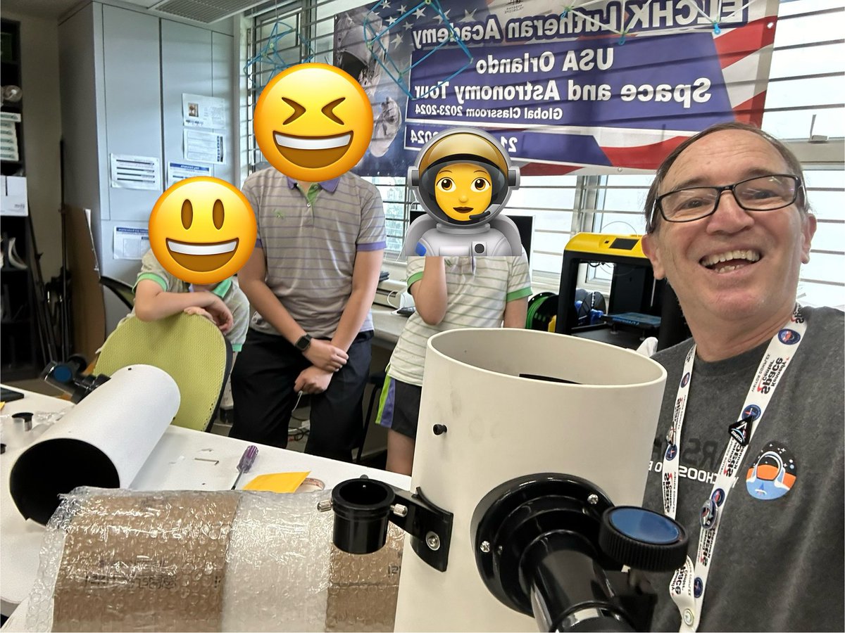 Today we built a 114mm Newtonian Telescope, with a focal length of 500mm (F4.3), which was ordered from Taobao as part of a national competition for students to design and build. #astronomy #STEM #EdTech youtu.be/JiPl_QtukVI?si…