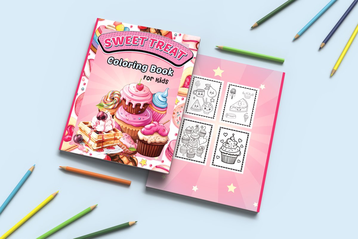 Design_Quill_S's tweet photo. Sweet Treats Coloring Book for Kids
#coloringbook #coloring #kidscoloringbook #drawing #sweettreats #DessertColoringBook #bookcover 

Order Here👇
https://t.co/04iiQHOHnh https://t.co/6A49Tuppwd