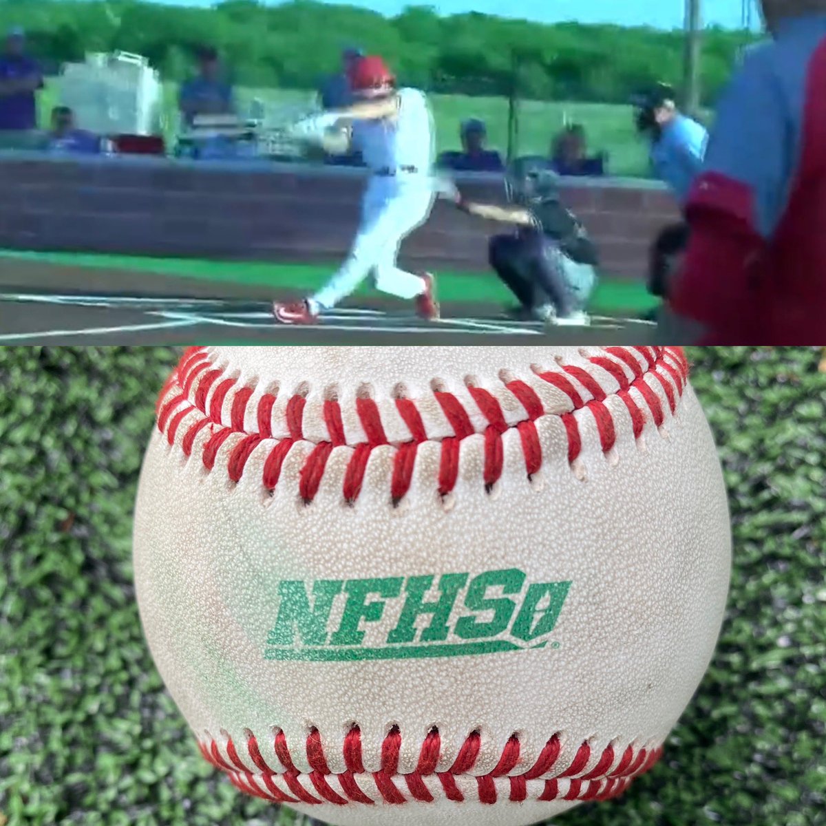 First Holliday Eagles Varsity home run ball on the new turf came home to our house last night. #fun <a href="/GrantC03/">Grant Cox</a>