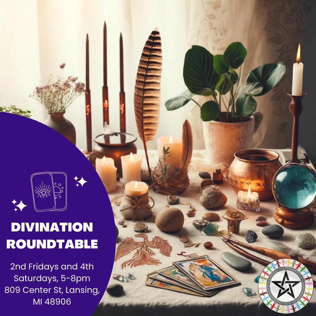 Connect with the elements and tools that reveal our deepest selves. The Divination Roundtable is your gateway to self-discovery and cosmic connection. #ElementalInsight #CosmicConnection