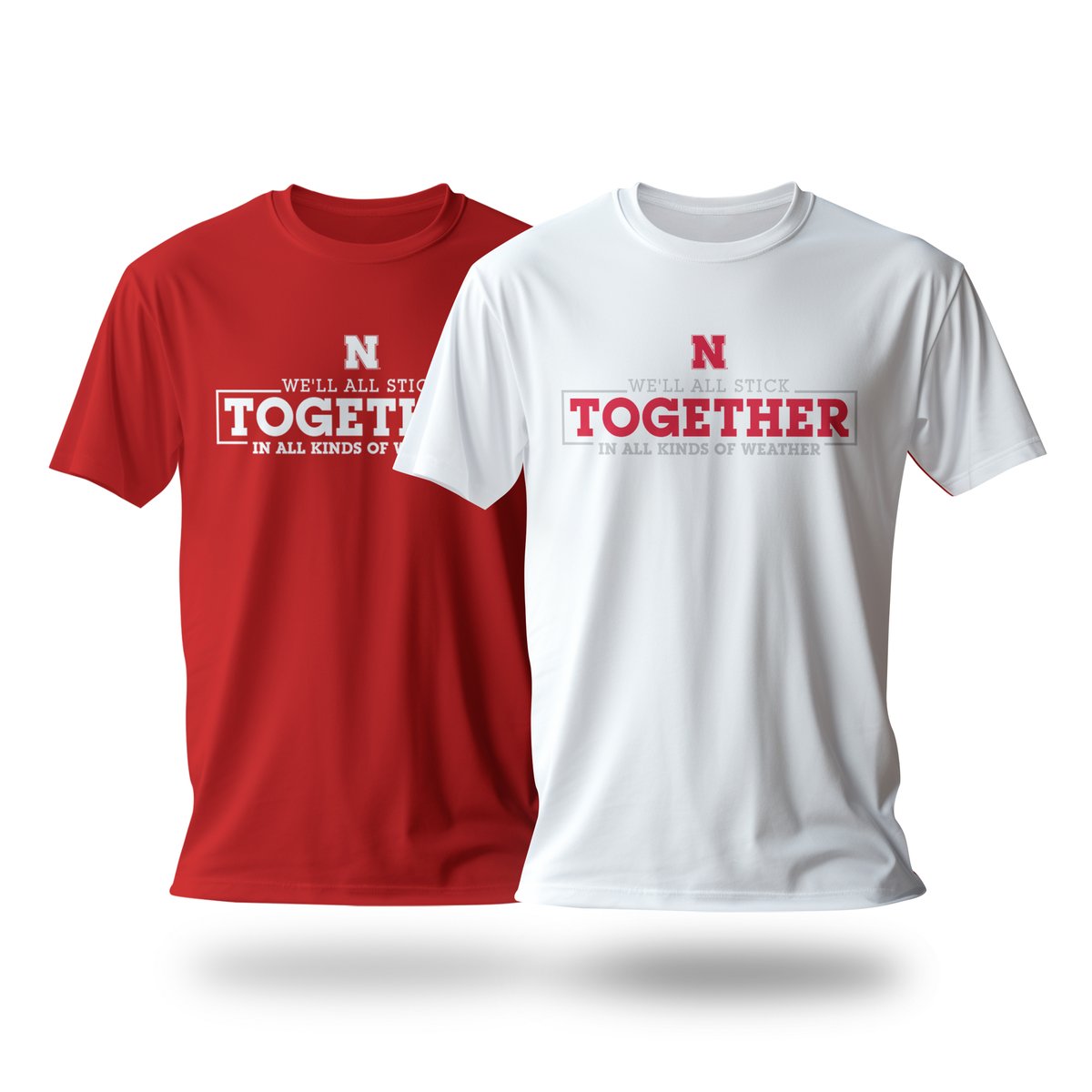 We'll all stick together in all kinds of weather. Husker Nation - join us in supporting those affected by yesterdays tornados with the purchase of a 'Nebraska Together' shirt. Royalties and proceeds will go directly to the Red Cross to assist local relief efforts. Buy here now