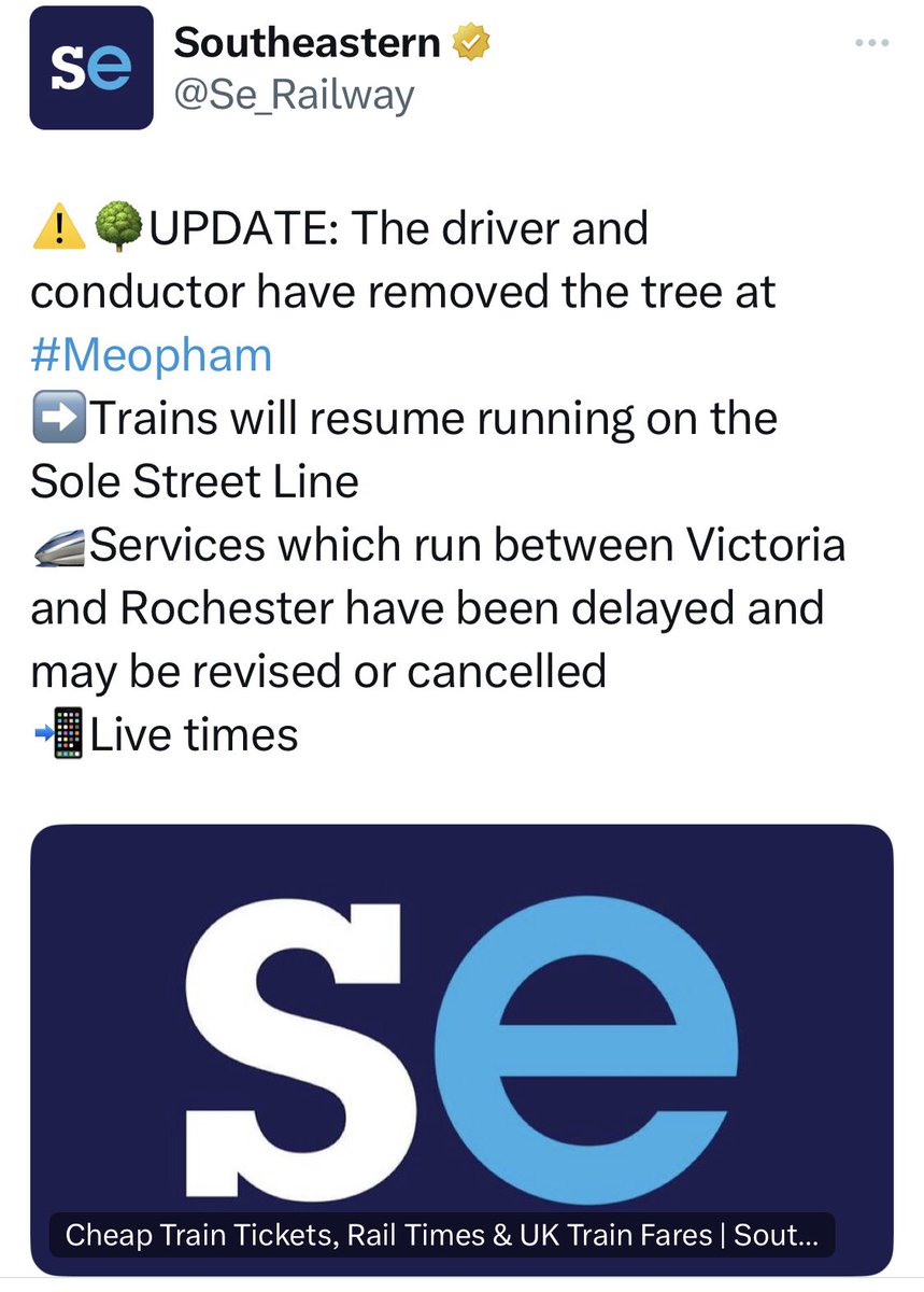 Well done @Se_Railway traincrew

#notallheroeswearcapes