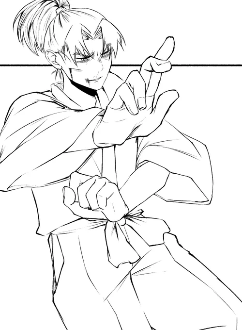 武器交換、もんじでも描いてみたくなったのでぽつぽつ描いてる
多分仕上げしたらかっこよさが失われるので勿体無い精神 