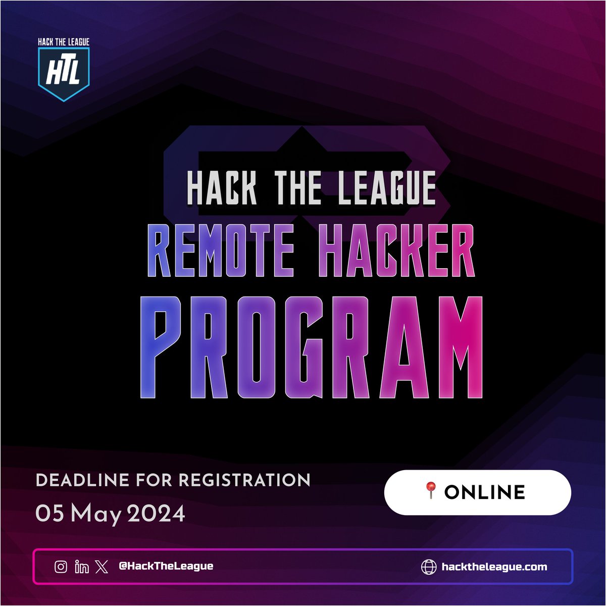 You wanna build the next best Project but can't make it in-person coz of Exams? 📓
 
Remote Hacker Program for Hack The League Chapter 3 is here! 🚀

Join HTL 3 online, Exams or distance no bar, even if you can't make it in person it's time to win!

Link in reply 👇🏻
#hackathon