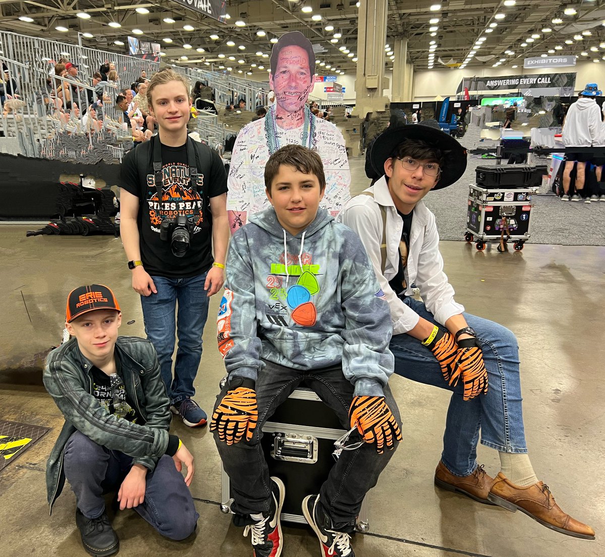 ErieHighRobots's tweet photo. 3743A RUDD waiting for their first match on Day 3! 

#TigersThrive

@TigersPrincipal @LizRussell_edu @ErieEngineering @ErieHighSchool https://t.co/KVomJU4DFO