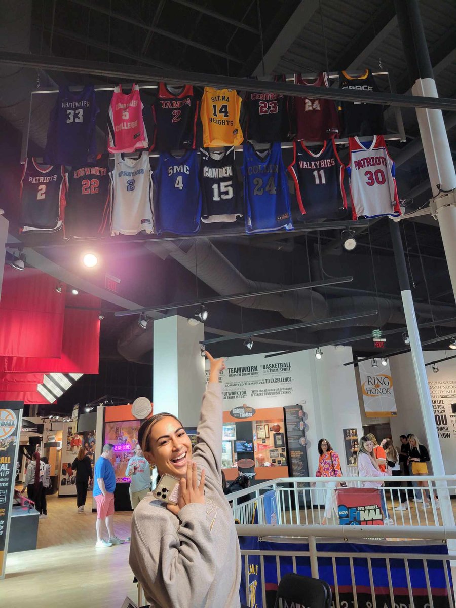 When you’re touring the Women’s Basketball Hall Of Fame facilities. And you spot your Jersey hanging in the rafters in honor of being an NJCAA FIRST TEAM ALL-AMERICAN. Congratulations Waiata Jennings of Collin College.