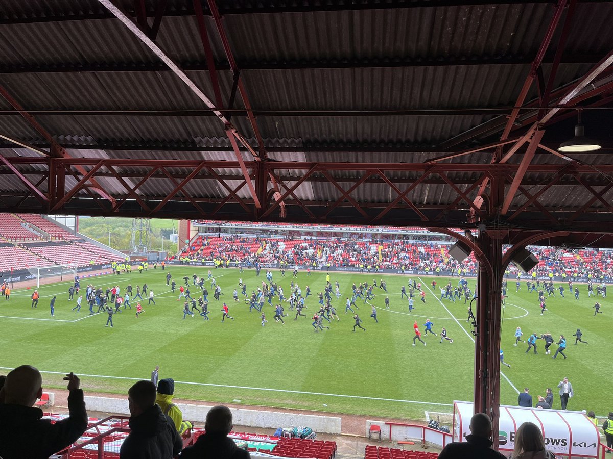 If we lose to a team who has pitch invaded after drawing at home to Northampton Town we deserve to stay in this league forever. #bwfc #barnsleyfc