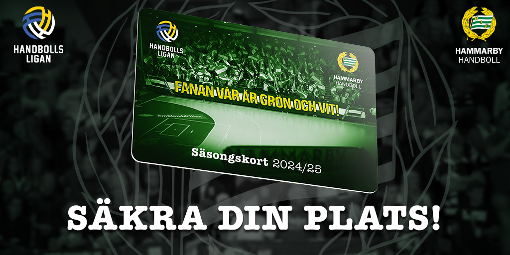 💥SÄSONGSKORT! Redan nu kan du teckna inför hösten – all info och bokning👇

hammarbyhandboll.se/hifhandboll_he…

❗️Du som var ”säsongare” 2023/24 får separat mejl om förnyelse.