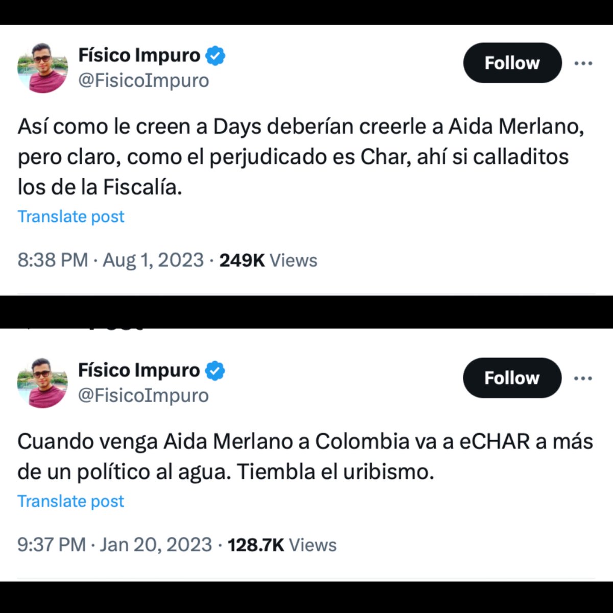Daniela Hurtado (@danyhurtado99) on Twitter photo ¡¡Petristas ya oyeron...háganle caso a "Care Pobre" <a href="/FisicoImpuro/">Físico Impuro</a> !! 😂😂😂 jajajajaja Tienen que creerle todo a la Doptora Aída Merlano. jajajajaja
Salió mal. ¡¡Petristas ya oyeron...háganle caso a "Care Pobre" <a href="/FisicoImpuro/">Físico Impuro</a> !! 😂😂😂 jajajajaja Tienen que creerle todo a la Doptora Aída Merlano. jajajajaja
Salió mal.