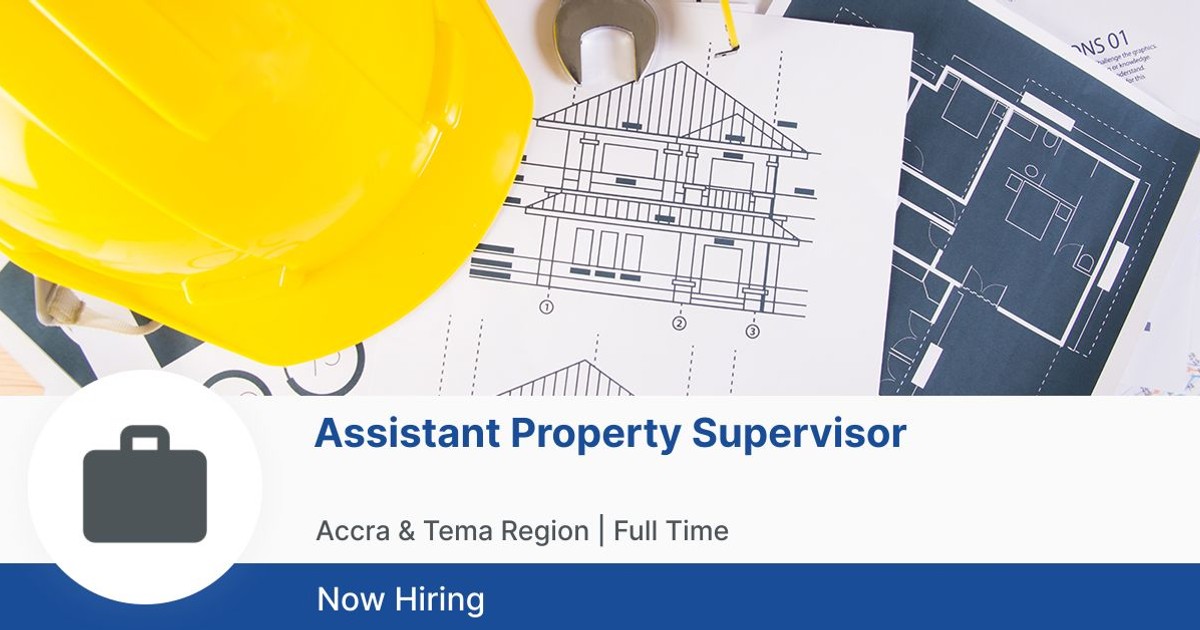 We seek a proactive assistant property supervisor to support our team.

You will assist in overseeing maintenance, and tenant relations.

Be the next to be gainfully employed with this opportunity. 

Apply here: jobberman.com.gh/listings/assis…

#jobs #jobbermanghjobs #architecturejobs