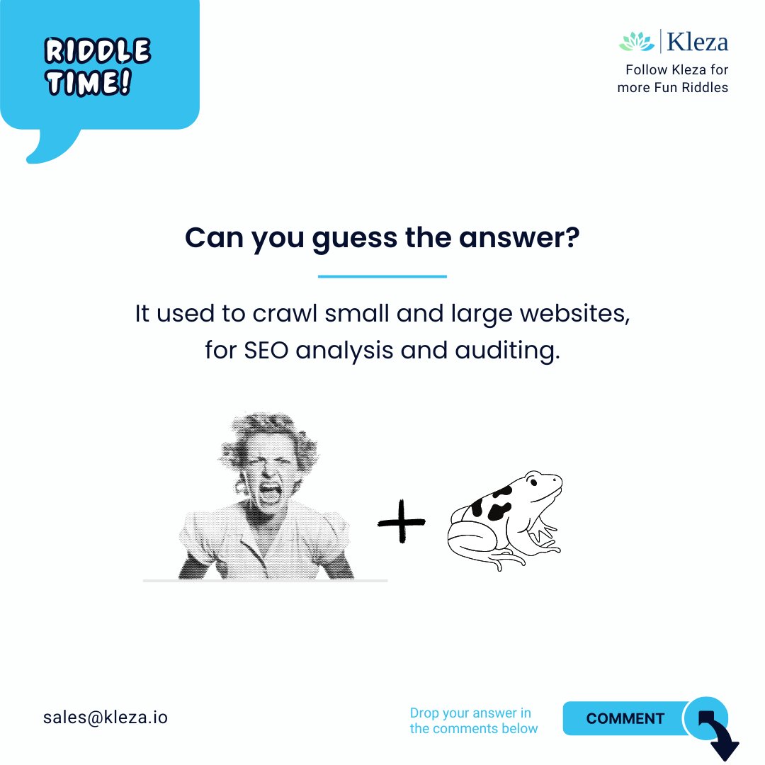 Can you crack this riddle? This tool is used for analyzing and auditing websites for optimization. Drop your guesses in the comments! 
#guesswhoiam #puzzle #WeekendVibes #weekendfun #SEO #comment #answer #tool #hint #DigitalMarketing #weekend #klezasolutions #USA
