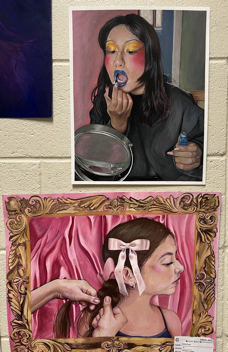 CobbVisualArts's tweet image. Senior art showcased as part of the @GaDOE_FineArts Diploma Seal Capstone. Dedication of focused work, expression of ideas &amp;amp; visual arts skill development demonstrated by seniors at Osborne HS! #cobbartrocks #artsedga #DoingDrivesLearning