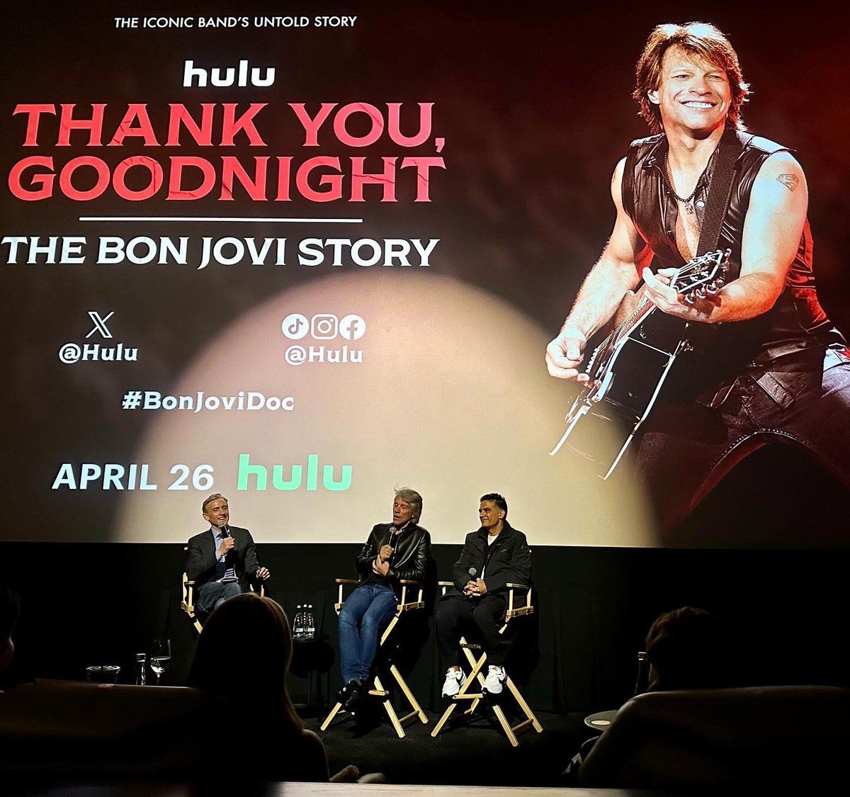 It was wonderful to meet @jonbonjovi after watching his personal videos from 40 years ago 😳😍 The Bon Jovi Story is now on @hulu #BonJovi40 In this @nytimes pic I’m wearing a silk hand embroidered coat, a gift given to me after my talk in Uzbekistan 🥰🥰 @XFashion…
