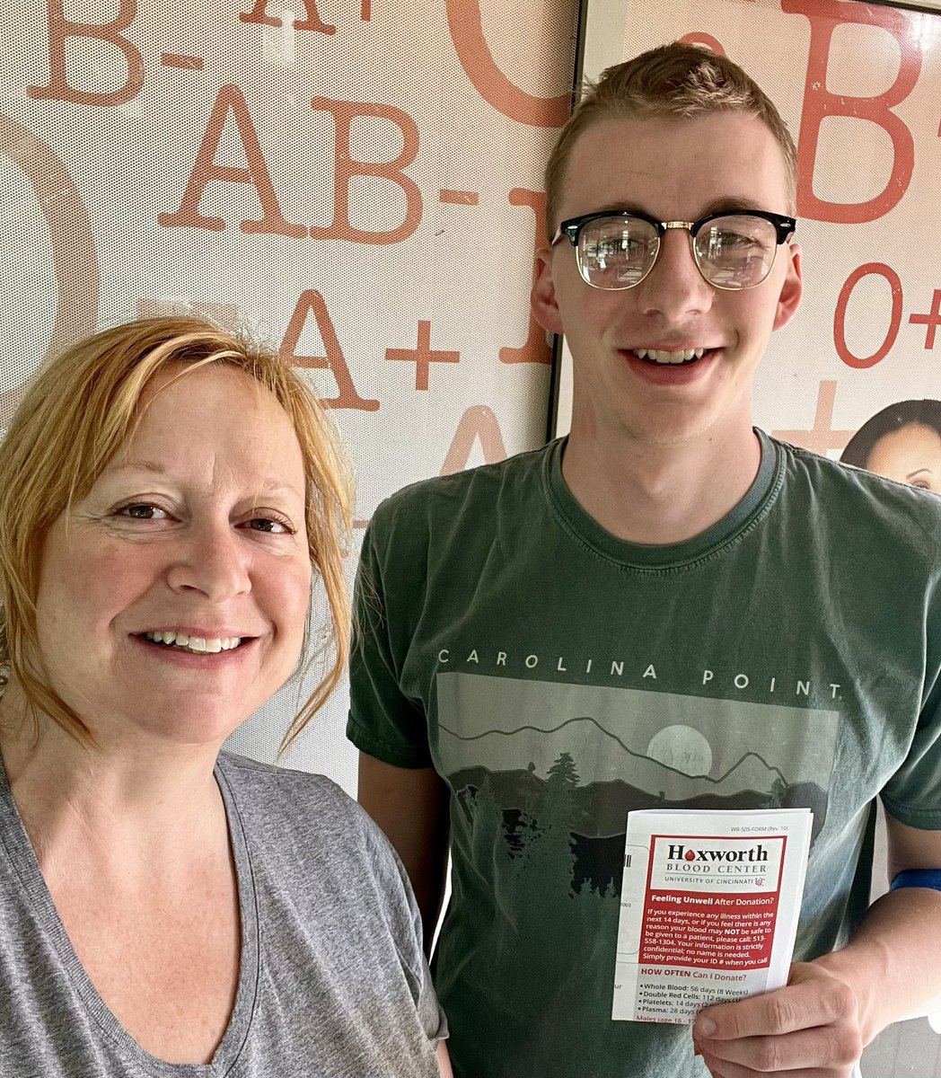 Proud Mom Moment:  A while back, Jack started donating blood because I do and his Grandpa Jack always did.  I usually donate sometime in April, Big Jack’s birthday month, in honor of him.  Today, Jack and I donated together!  
Beyond proud! [PSA: Go donate blood if you are able!]