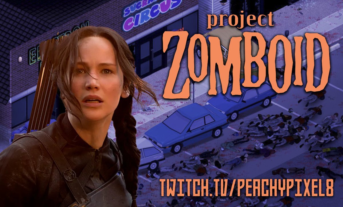 Jennifer Lawrence Murders Zombies LIVE 🧟🍽️🧠 __________ More Modded Project Zomboid Twitch - PeachyPixel8