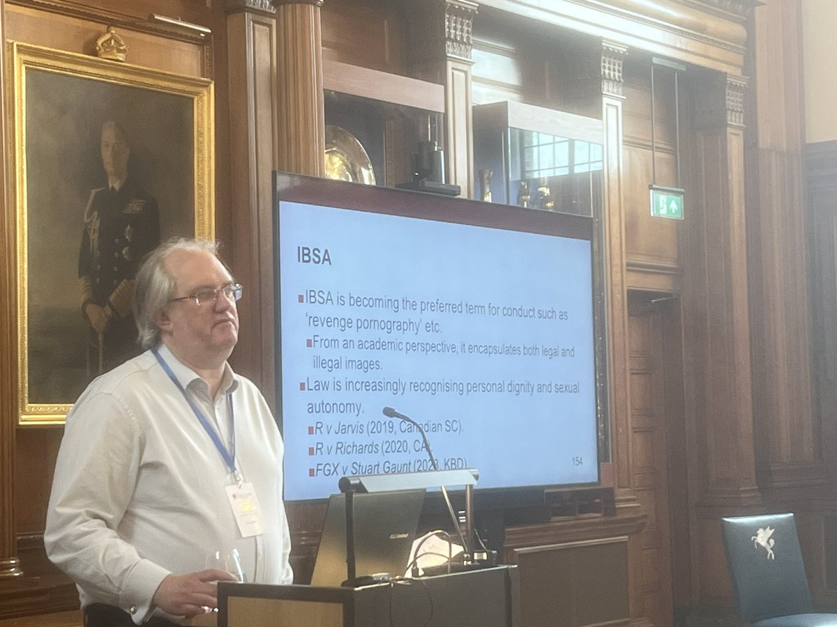 A packed afternoon Is revenge porn a helpful term? With a focus on victim not the offender Image-Based Sexual Offences Law is increasingly recognising Personal dignity and sexual autonomy With Professor Alisdair Gillespie, Lancaster University #FundRasso #fairtrials