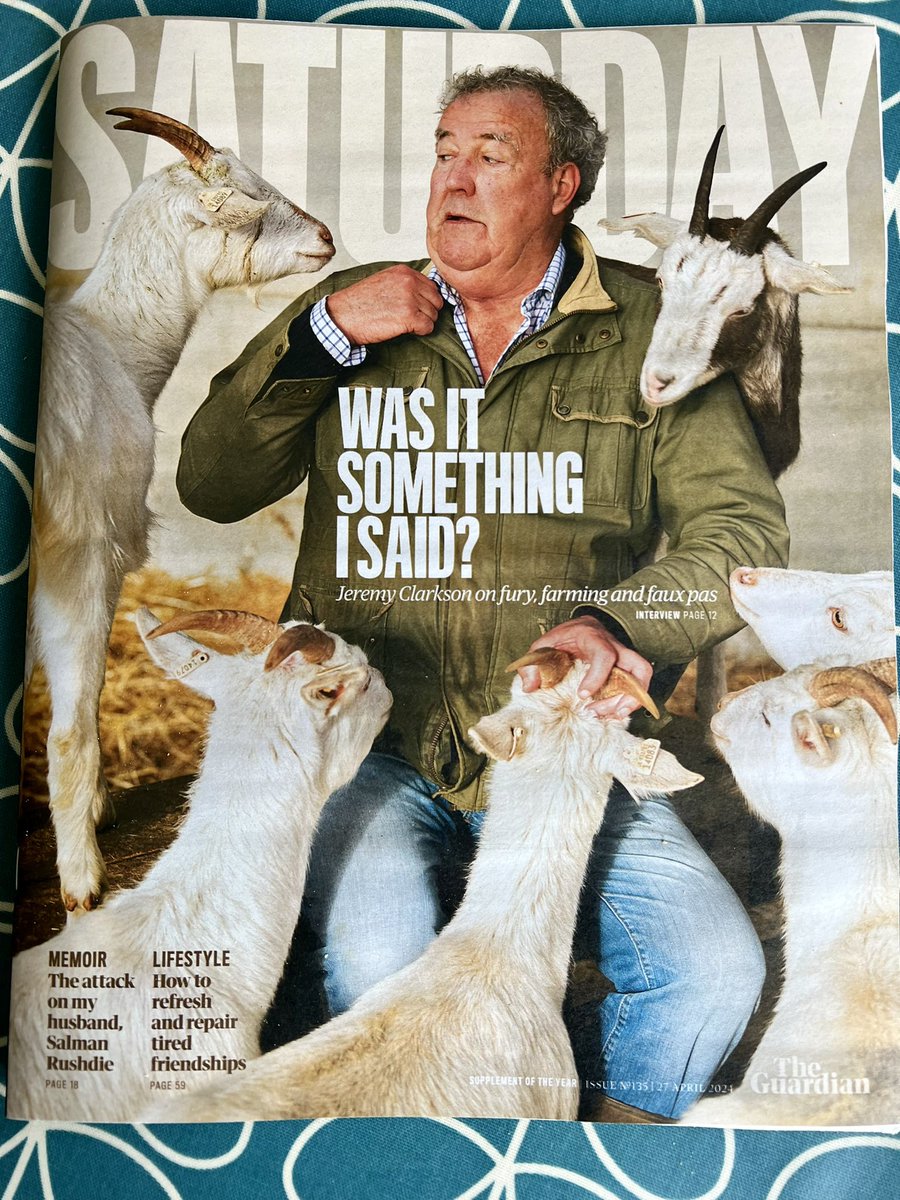 If the @guardian were trying very precisely to get me to cancel my subscription, there could be no better imaginable strategy than running a cover feature interviewing Jeremy Clarkson. It’s hard to convey how little I want to read this, and how much less I want to pay to read it.