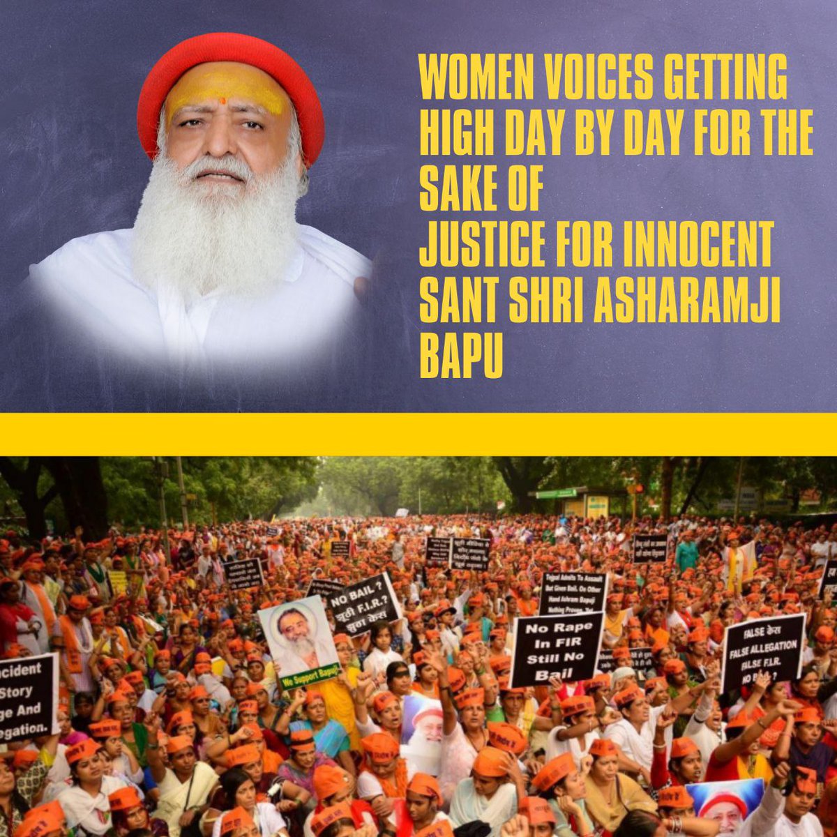 @_ISupportBapuji @narendramodi @AmitShah @rajnathsingh G yes, #TheUnheardVoices of Nari Shakti r echoing from all corners of the world & demanding justice 4 Asaram Bapu Ji. Innocence of #Bapuji has been proved by evidence. Hence Crores of women r drawing the attention of authorities towards this case& exclaiming Please Listen To Us !