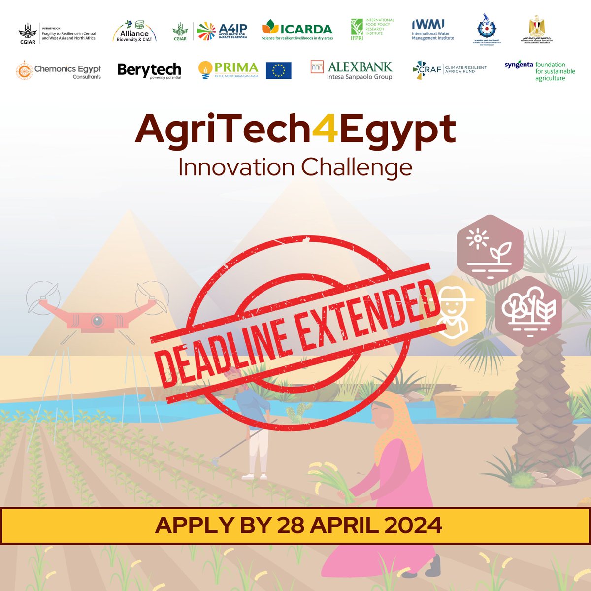 With more than 100 complete submissions, 650+ pending applications & countless requests to extend the deadline, we have decided to grant a one week extension to provide additional time for teams to finalize their applications. APPLY HERE BY 28 APRIL 👉 on.cgiar.org/4a4siRC