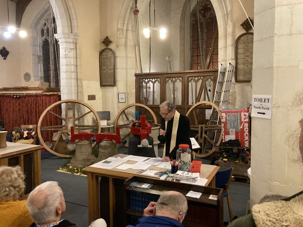 The Corpus living of All Saints' Church Landbeach will feature a concert tonight with its new bells, anointed on their recent arrival by Canon Brian Macdonald-Milne (m.1955). All welcome. 18.00