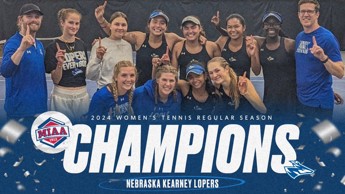 Congratulations to @UNK_tennis, our 2024 MIAA Women's Tennis Regular Season 𝑪𝑯𝑨𝑴𝑷𝑰𝑶𝑵𝑺 🏆🎾