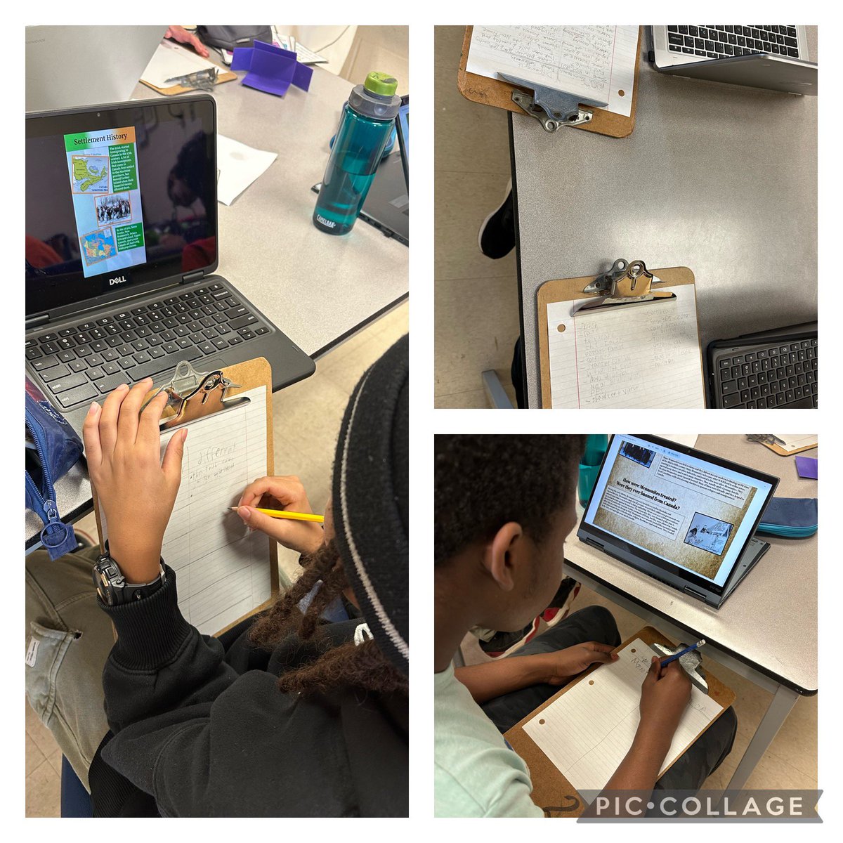 MsJenMachado's tweet photo. Grade 6 students recently completed an inquiry project on Canadian settlement groups from the 1800s to present time. They created magazine articles as their media product. Then students had their peers review and take notes about what they learned. https://t.co/3VsDhOAY9z