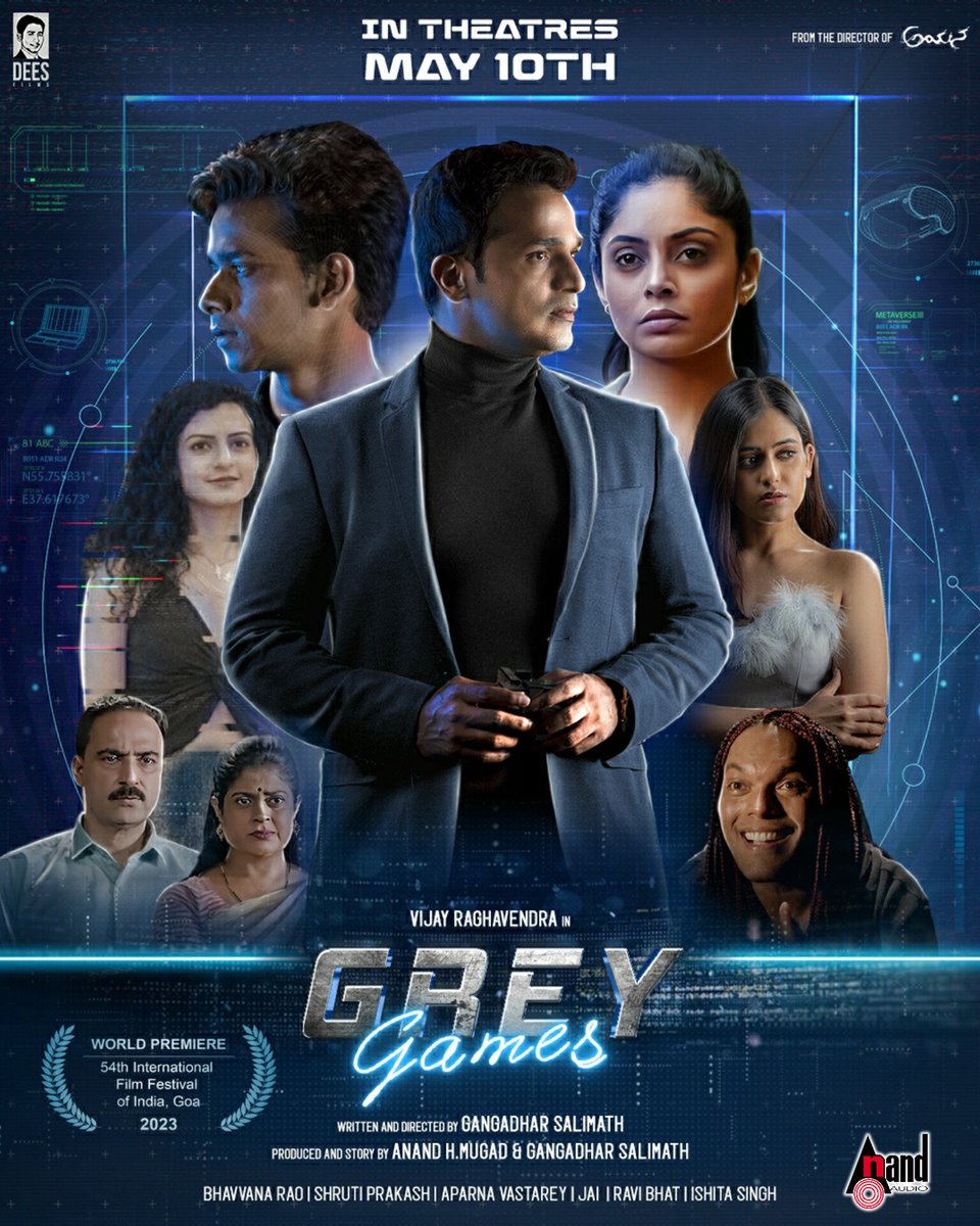 Starring #VijayRaghavendra's Grey Games Releasing on May10th !! #GreyGamesTeaser youtu.be/PI4EhMMCidw Movie: #ಗ್ರೇಗೇಮ್ಸ್ #GreyGames Producer: @anandmugad Director: #GangadharSalimath Music On: @aanandaaudio #AnandAudio Banner: #DeesFilms Starring: #VijayRaghavendra…