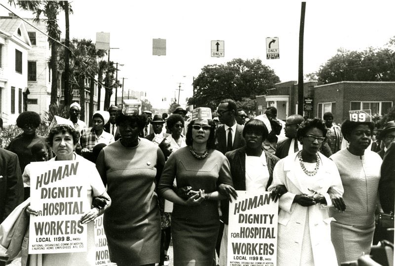 “I feel that the Black woman in our nation, the Black working woman is perhaps the most discriminated against of all of the working women, the Black woman.' — Coretta Scott King During an address in solidarity with 1969 Charleston Hospital Strike.