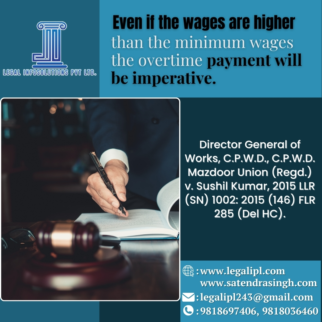 Important Legal Insight: Even above minimum wage, overtime payment remains crucial. Learn more from this landmark case. #LaborLaw #OvertimePay #LegalInsights #legalinfosolution