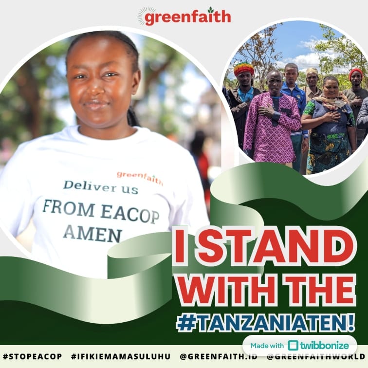 I stand with the #TanzaniaTen #IfikieMamaSuluhu #StopEACOP  @SuluhuSamia @TotalEnergies 

#Faith4Climate @GreenFaith_ @stopEACOP @WeDontHaveTime 
@BrianMisiati @GreenFaith_Afr @UgandaFaith