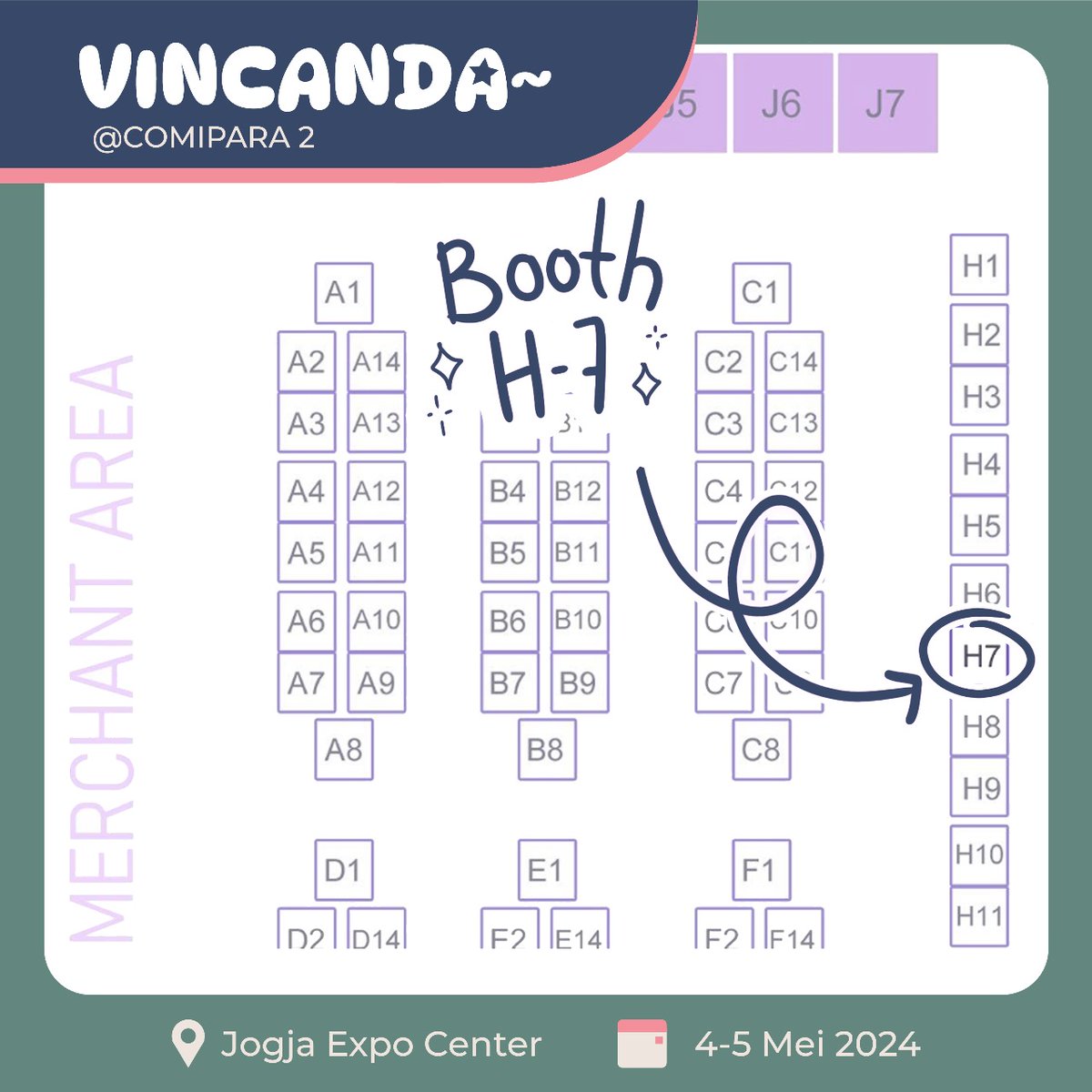 _nekosaurus's tweet image. Come find us here at booth H7 - vincanda~

#comipara #comipara2 #comicparadise