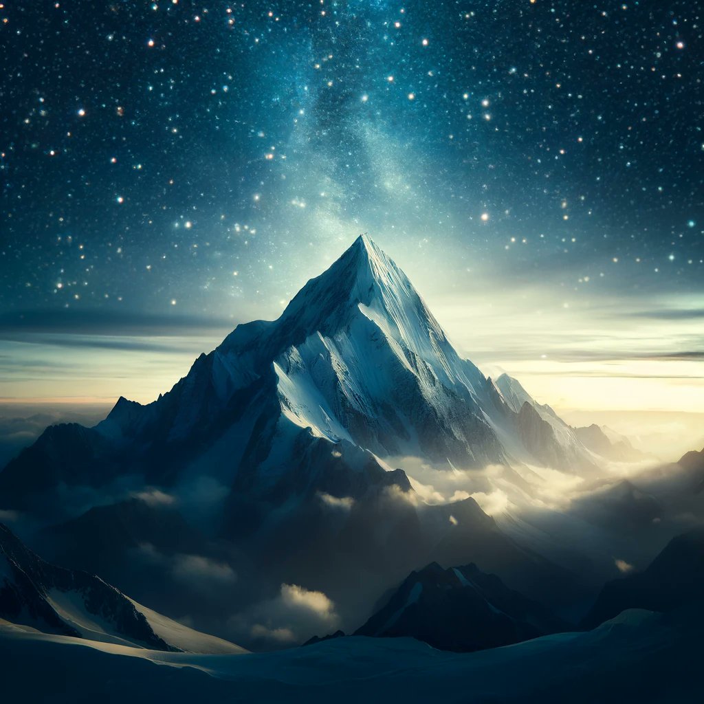oleksandr5s's tweet photo. "Reach for the stars from the highest of peaks. Dream big, aim high." #Motivation #Inspiration #Success #Goals #Mindset #PositiveVibes #SelfImprovement #GrowthMindset #BeInspired
#DreamBig #MondayMotivation
#FridayFeeling #SuccessMindset #GoalSetting #HustleHard
#DailyMotivation https://t.co/2IRoRoWtfk