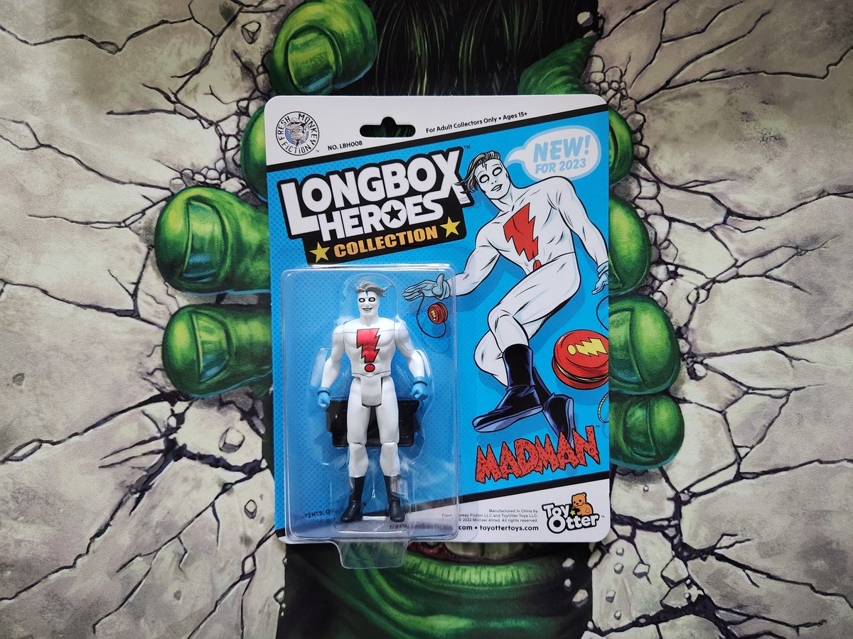 Longbox Heroes Collection. Madman!!!!! I ordered this a while ago. I totally forgot about it. Should I get the other 2 costumes? Should I get the Goon? @AllredMD @FreshMonkeyFic #ToyOtter #LongBoxHeroes #AllredAllday