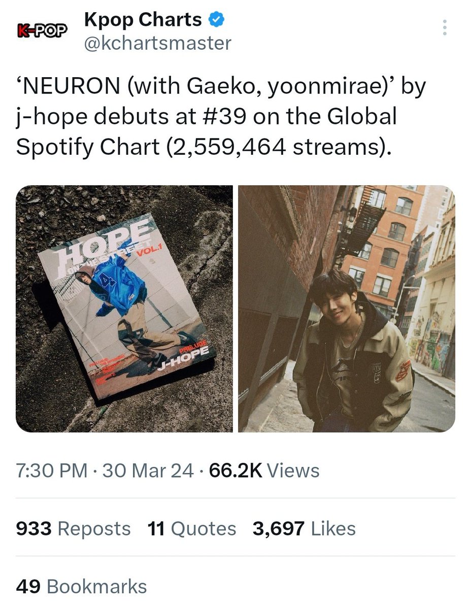 Wouldn't it be yoonmirae?? She's the main artist along with jhope and gaeko on neuron.. If you're including even features, then shouldn't the main artist be considered??