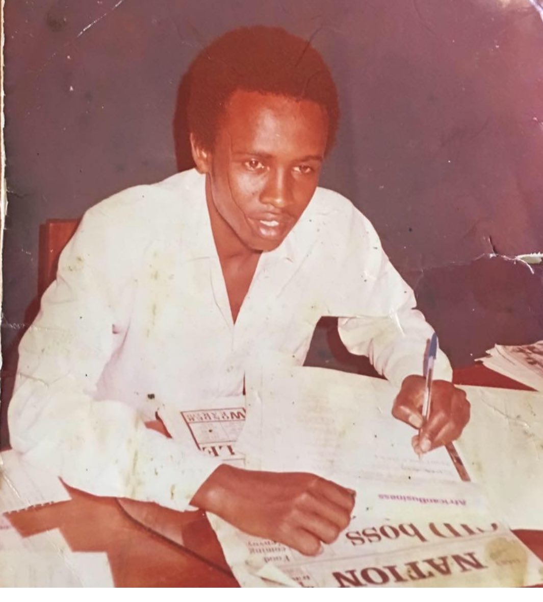 There , then and now. As a young freelance reporter preparing an article in my #kisumu DALA office for onward transmissions to London. Then my Editor was my good friend and current Kamukunji Mp Hon.@MPyusufhassan