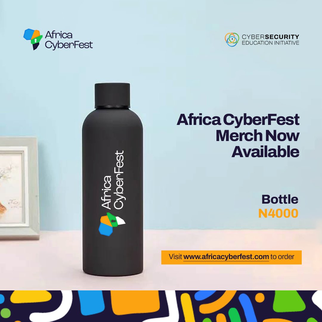 Take a close look at these amazing merchandise.

We've brought you the best keepsakes to help you remember the cybersecurity conference that'll blow your mind.

The #CyberFest merch shop is OPEN, be among the first 10, and shop at africacyberfest.com/merch with the 10% discount.