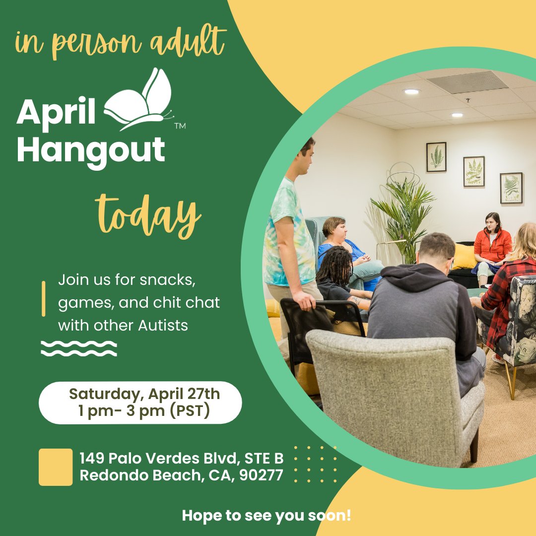 ourtism's tweet image. Happy Saturday! We have our IN PERSON hangout today! We still have some tickets available! Hope to see you there! You can find those tickets by visiting our website, Ourtism.org #Ourtism #Autism #AutismEvents #ActuallyAutistic #Aspergers